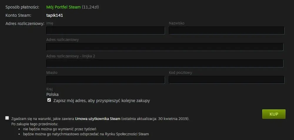 Jak prawidłowo wpisać adres rozliczeniowy Steam, by uniknąć problemów