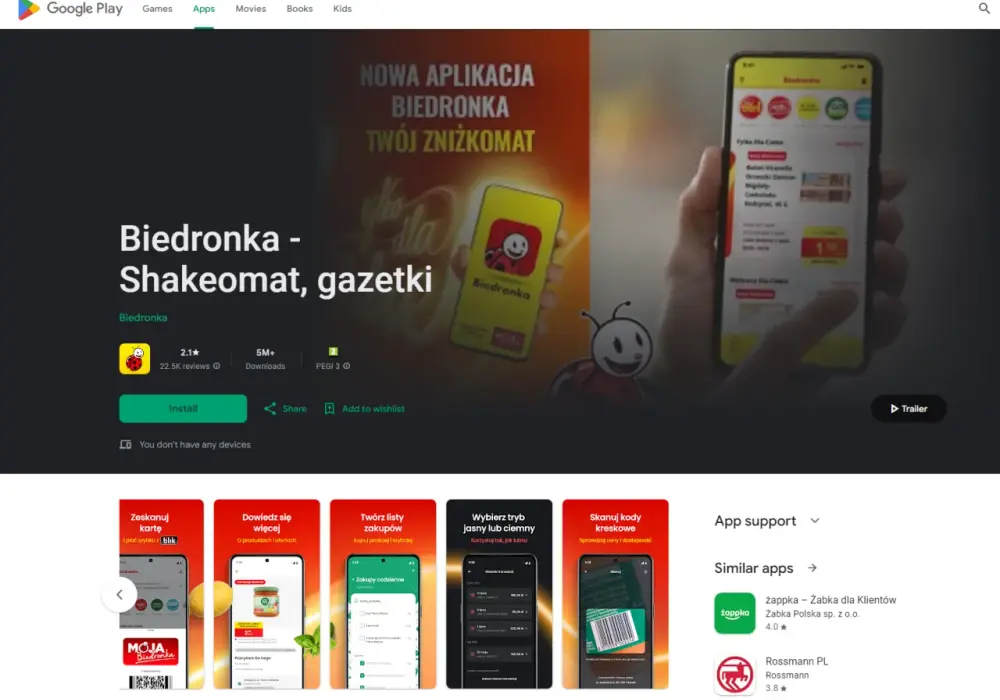 Jak wygląda aplikacja Biedronka? Funkcje, które musisz znać