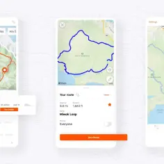Aplikacja Strava po polsku pokazuje mapy tras biegowych i rowerowych, z opcją zapisywania i szczegółami.
