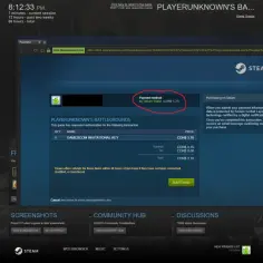 Okno zakupu na Steam z zaznaczoną metodą płatności: Portfel Steam.