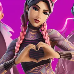 Trzy postacie z Fortnite, w tym dziewczyna z tatuażami i robot, tworzą serce. Zastanawiasz się, ile osób gra w Fortnite?