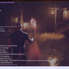 Konsola Gothic Remake wyświetla listę komend, w tym te do ułatwienia rozgrywki, jak np. "freecamera".
