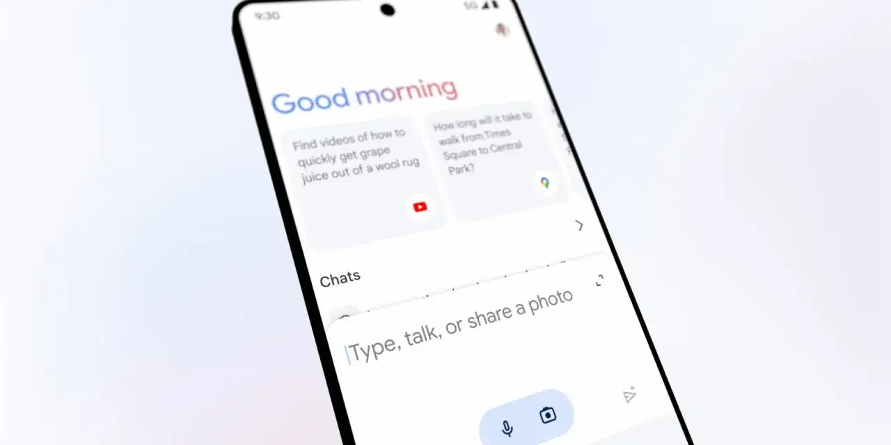 Ekran telefonu z powitaniem