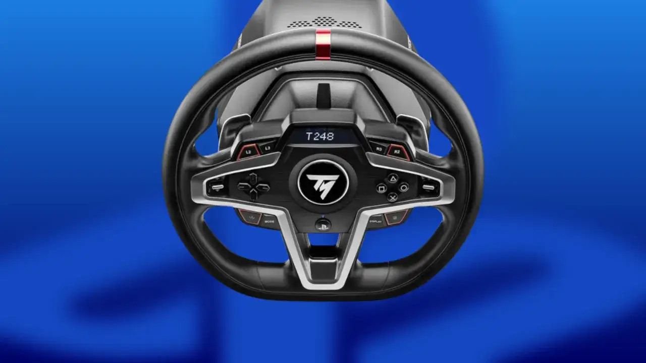 Kierownica Thrustmaster T248, idealna do gier wyścigowych na PS5. Doskonały wybór, jaka kierownica do PS5.