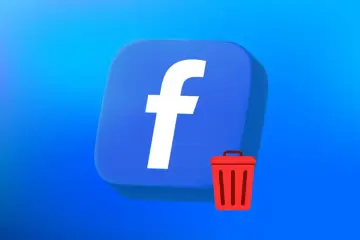 Ikona Facebooka i czerwony kosz na śmieci. Chcesz wiedzieć, jak usunąć konto na FB?