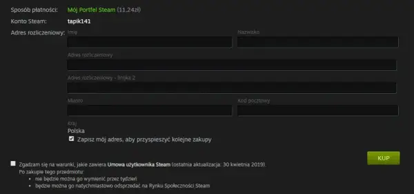 Jak prawidłowo wpisać adres rozliczeniowy Steam, by uniknąć problemów