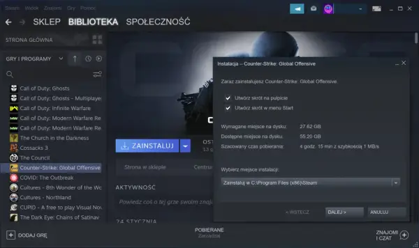 Jak przenieść grę na inny dysk Steam i uniknąć problemów z pamięcią